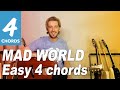 Mad World Guitar lesson tutorial - EASY 4 CHORDS - Tears For Fears/ Gary Jules