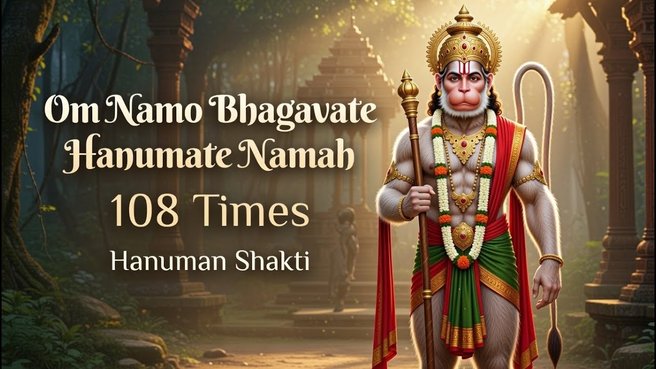Om Namo Bhagavate Hanumate Namah 108 times | Powerful Hanuman Mantra