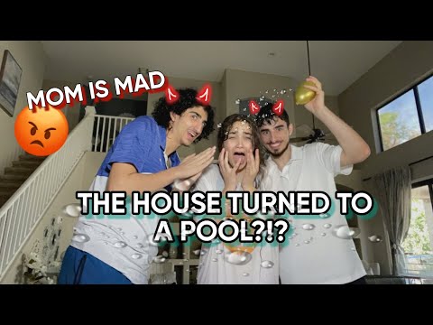 WE TURNED OUR HOUSE INTO A POOL (MOM IS MAD!)