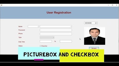 How to Browse Picture and show in Picture Box and how to change text of  Check Box in C#?