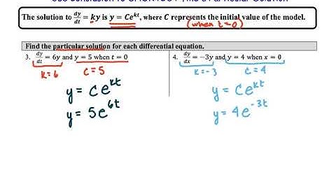 AP Calculus AB CED 7.8 Exponential Models and Differential Equations