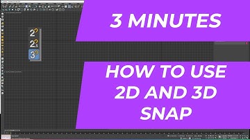 2D and 3D Snap - How to Snap in 3D Max