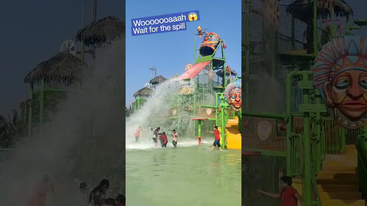  Wet N Joy Water Splash On People Heavy Flow Slide Waterpark Wetnjoywaterpark Imagica