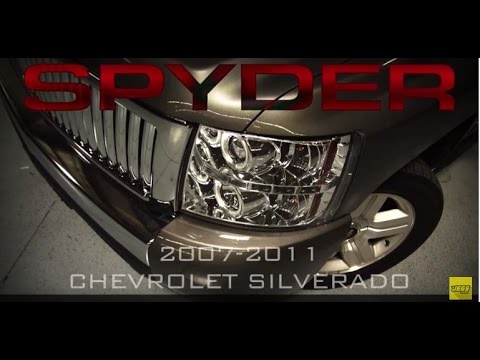 2007-13 Chevy Silverado 1500/2500/3500 Headlights Spyder Auto Installation Guide Tutorial