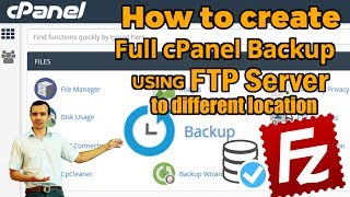 how to create full cpanel backup via ftp to different server [easy method] ☑️