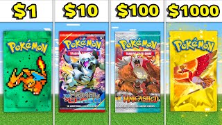 $1 vs $10 vs $100 vs $1,000 Pokemon Pack