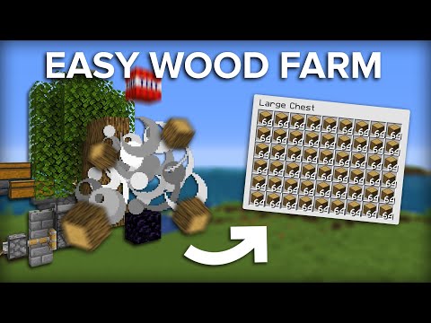 Minecraft Easiest TNT Wood Farm - 2100 Oak Logs Per Hour