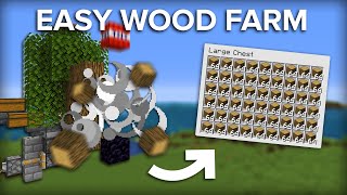 Minecraft Easiest TNT Wood Farm - 2100 Oak Logs Per Hour