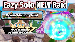 NEW Ocean Memory Raid | Solo Gameplay | Roblox All Star Tower Defense
