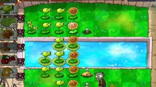 Plants vs. Zombies - Level 3-3 Walkthrough - Adventure