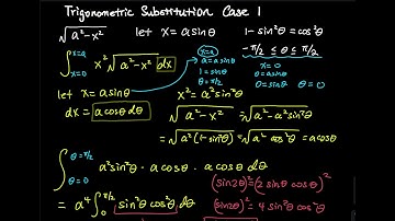 7.3 Part 3/10: Trigonometric Substitution Case 1 Sqrt(a^2 - x^2) Definite Integral | Integral Calc
