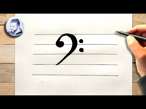 Comment dessiner une clé de fa dessin de note de musique facile à faire