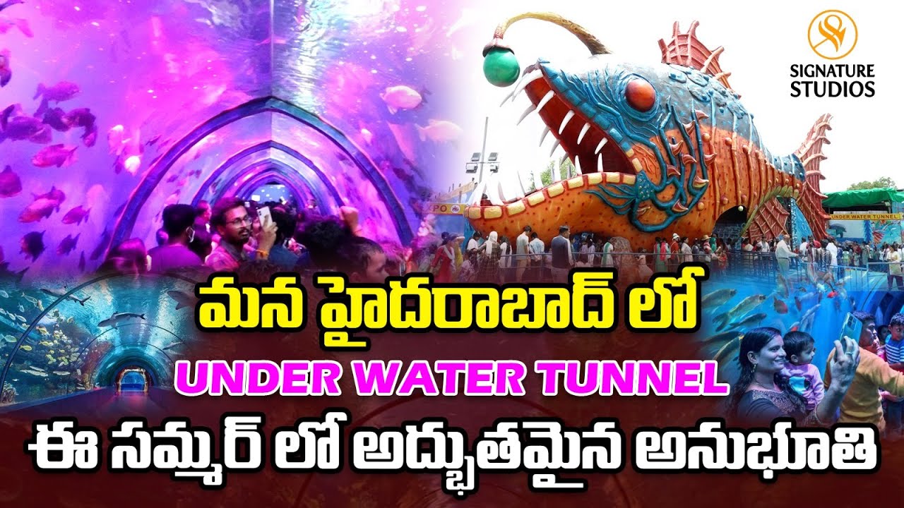 1st ever underwater tunnel aquarium expo at hyderabad Signature