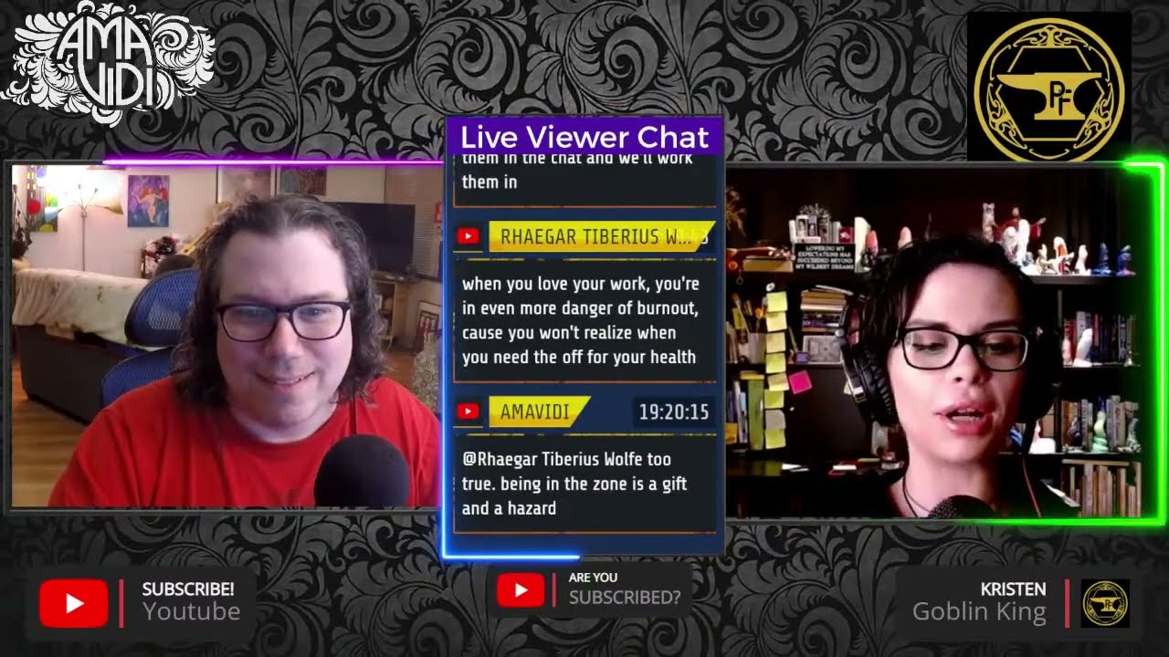 PleasureForge's Goblin King (Kristen) is with Us Tonight - Dildo Talk LIVE