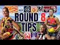 AFLW Tips Round 8 2024
