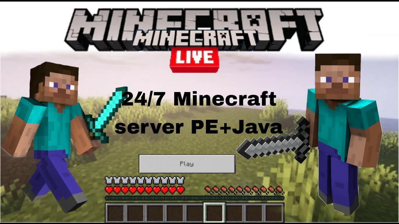 PLAY MINECRAFT 24\7 SERVER PE+JAVA WITH SUBSCRIBER IN OWN SMP - YouTube