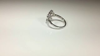 14kt White Gold Diamond Fleur-De-Lis Ring