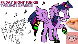 How To Draw Corrupted Twilight Sparkle | Friday Night Funkin Mod FNF | My Little Pony | Step By Step screenshot 2
