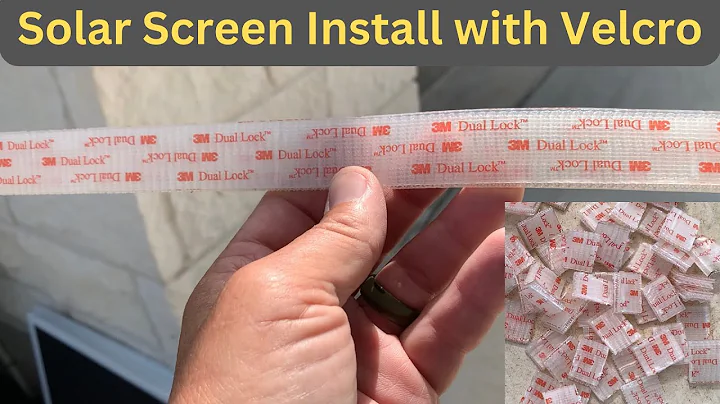 How to install solar screens with VELCRO #diy