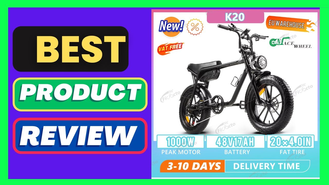 CMACEWHEEL K20 Peak 1000W Electric Bicycle 48V 17Ah 20 Inch Fat Tire E-bike Hy