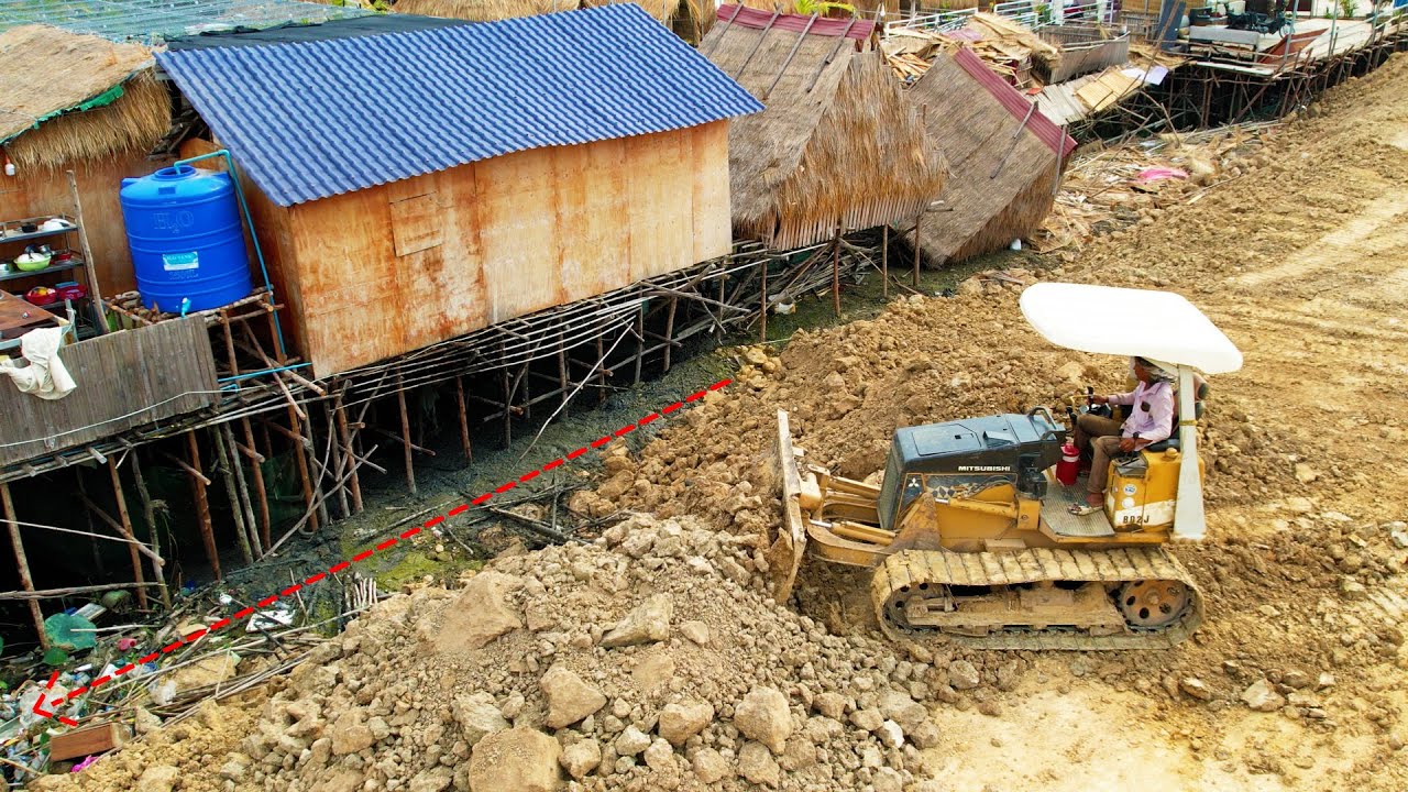 Ep1_​New Details Huge Drain​ Sewer Space Filling At South Direction With Komatsu Dozer Trucks Works