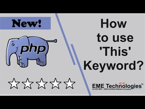 How to use 'This' Keyword in PHP