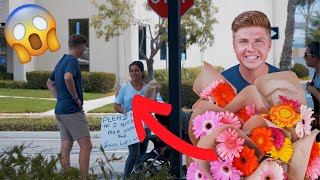 How To Make Any Girls Day…. FLOWERS  *Emotional Reaction*