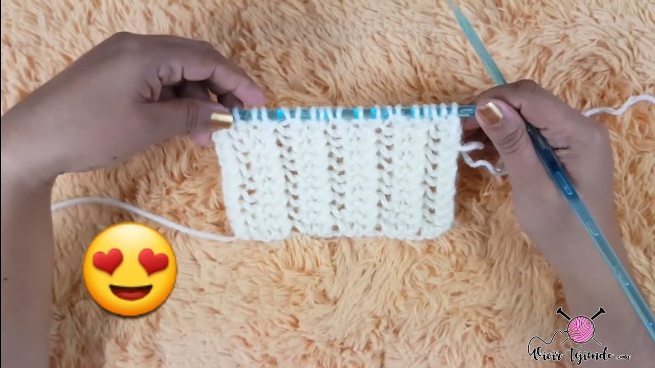 Punto Calado a Dos Agujas | Curso de Tejido a 2 Agujas o Palillos