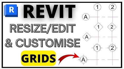Revit for beginners | Revit Grids | Resize/customise grids in Revit