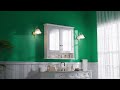 WELLFOR Surface-Mount Bathroom Medicine Cabinet with Mirror in White