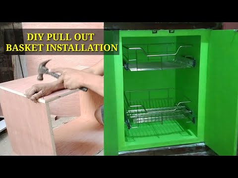 DIY Pull-Out Basket For The Kitchen – Mounted In Minutes!