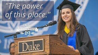 Leah Rosen: 'The Power of This Place' I Duke University 2019 Commencement Student Speaker