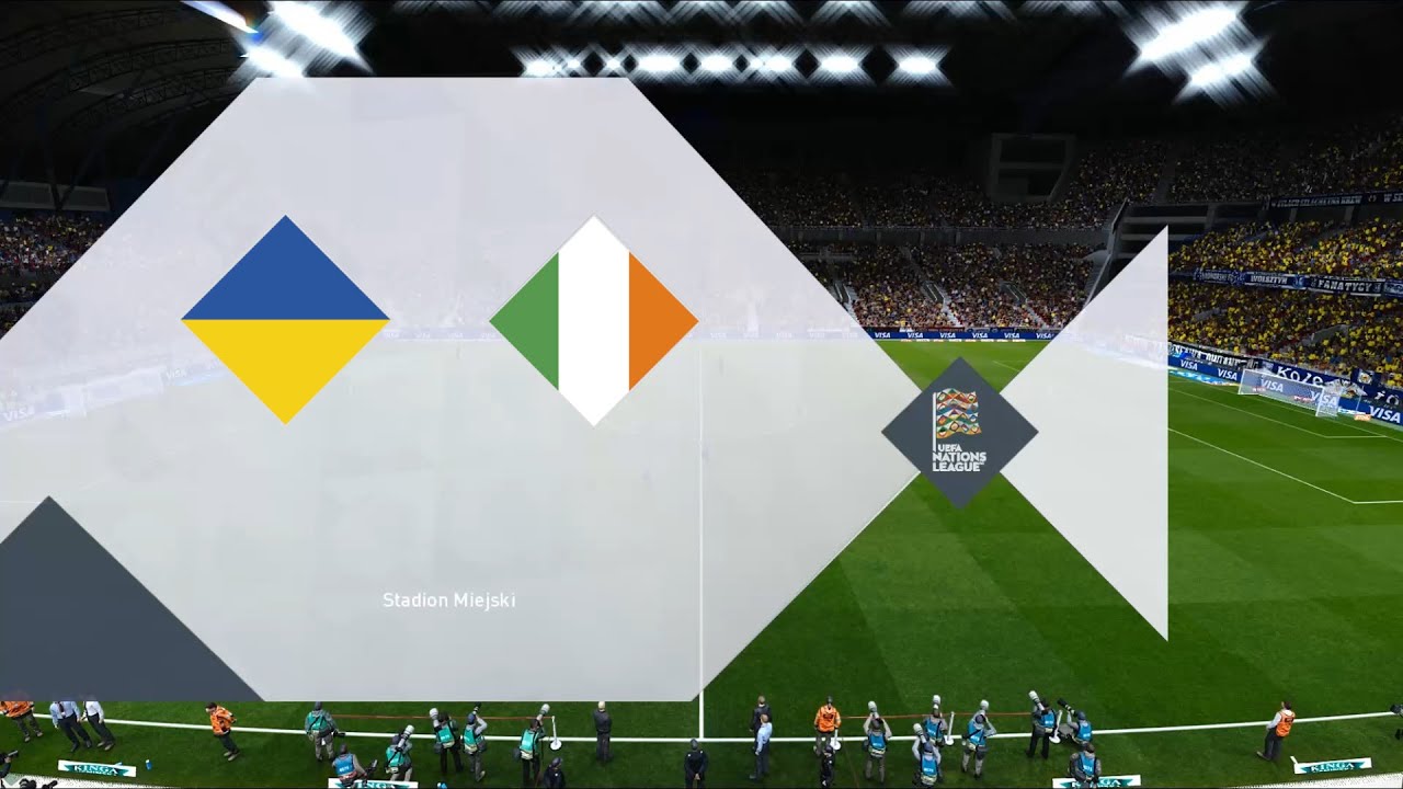 Ukraine vs Ireland | Stadion Mijeski | 2022-23 UEFA Nations League | PES 2021