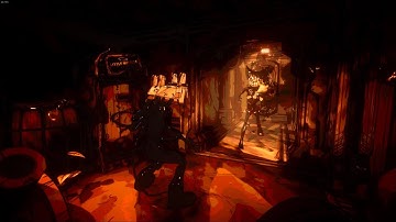 Bendy vs Projectionist fight OUTSIDE THE STATION - BATIM Chapter 4