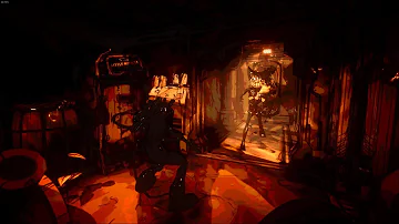 Bendy vs Projectionist fight OUTSIDE THE STATION - BATIM Chapter 4