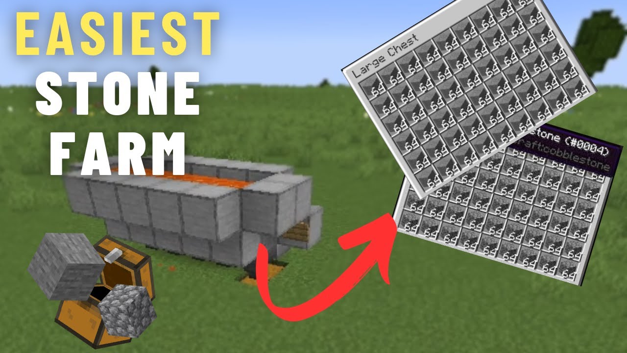 Stone Farm Java The EASIEST STONE FARM in minecraft 1.16 - 1.21 - YouTube