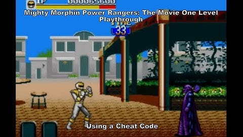 Mighty Morphin Power Rangers: The Movie One Level Playthrough using a MegaDrive Cheat Code :D #Sega