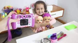 Niloya İzle Niloya Marketçi Baby Alive ve My Garden Bebeği Nil Oyuncak Sebzelerden Yemek Yapıyor