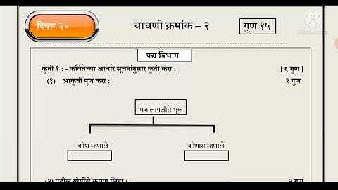 Class 10 Marathi Bridge Course Test 2 Aksharbharti (अक्षरभारती) Answers