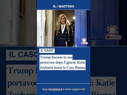 Video Trump licenzia la sua portavoce dopo 5 giorni: Katie Zacharia lascia la Casa Bianca