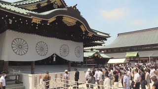 終戦75年、靖国神社で黙とう