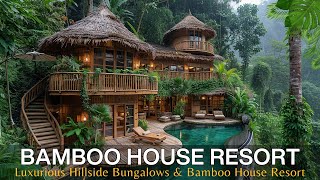 Tropical Retreat: Luxurious Hillside Bungalows & Bamboo House Resort Amidst Natural Beauty Landscape