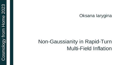 Oksana Iarygina | Non-Gaussianity in Rapid-Turn Multi-Field Inflation