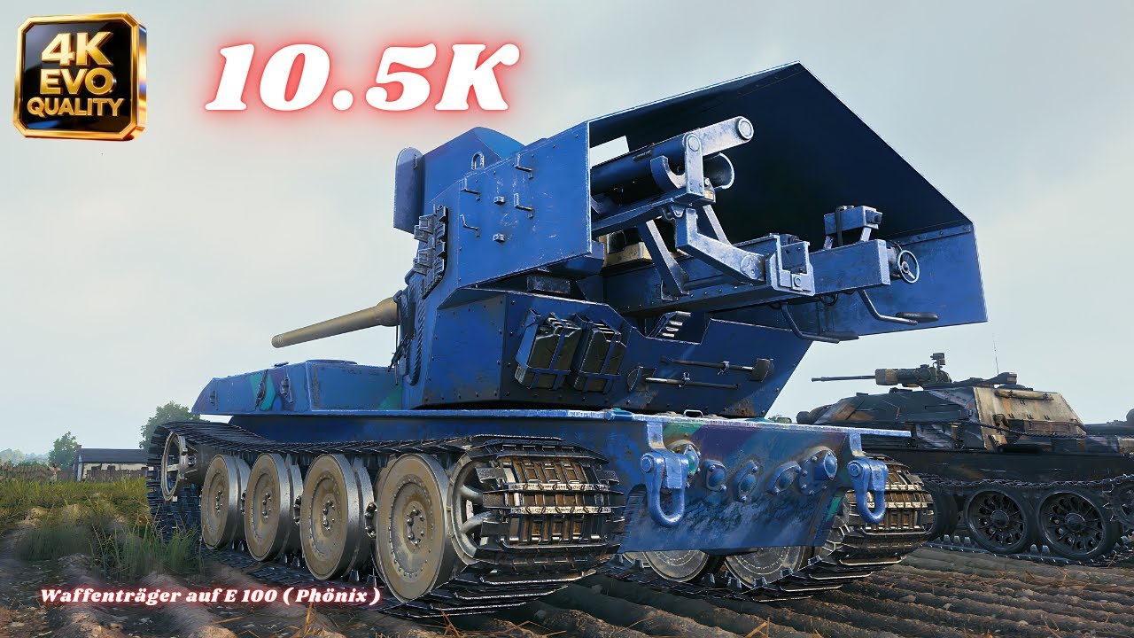 Waffenträger auf E 100 ( Phönix ) 10.5K Damage 5 Kills & 3x WT auf E 100  World of Tanks