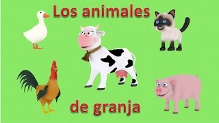 Los animales de la granja para niños. Caricaturas educativas en español.  Farm animals in Spanish 