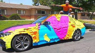 100,000 STICKY NOTE PRANK ON MY MOMS CAR!!! (BUYING MY MOM HER DREAM CAR)