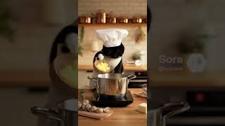 Cat Clam Chowder ~ Soups on! #cat #cute #cooking #ai #food