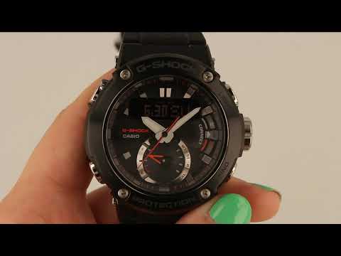NEW G Shock Steel Bluetooth Tough Solar Watch GST-B200B-1AER - Close Up
