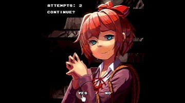 Doki Doki Literature Club: Survival (English MD Bootleg) Continue, Game Over Screens (Sayori)
