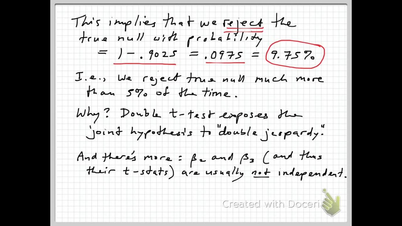joint null hypothesis test